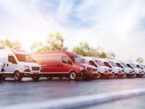 fleet of cargo vehicles